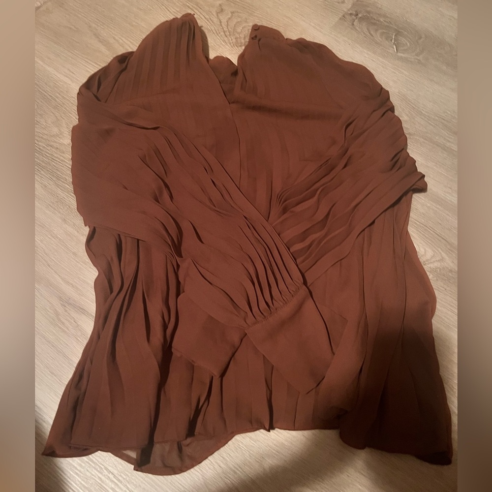 Fancy Brown Chiffon Shirt